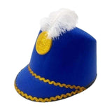 Maxbell 2xAmerican Marching Band Hat with Feather for Stage Performance Party Dress up blue