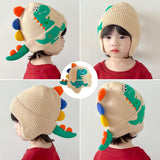 Maxbell Cute Dinosaur Ear Knitted Hat Skiing Hat Beanie for Kids Toddlers Boys Girls A