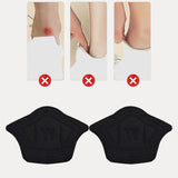 Maxbell Maxbell Heel Cushion Pads Prevent Blisters Women Men Shoe Heel Insoles Shoe Stickers Black Thin