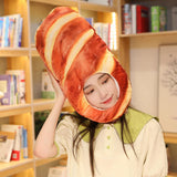 Maxbell 2xPlush Bread Hat Creative Cute Lovely Bread Cap for Party Holiday Fancy Dress