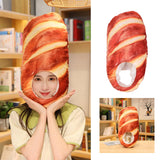 Maxbell 2xPlush Bread Hat Creative Cute Lovely Bread Cap for Party Holiday Fancy Dress