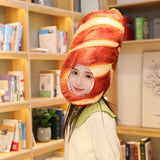 Maxbell 2xPlush Bread Hat Creative Cute Lovely Bread Cap for Party Holiday Fancy Dress