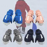 Maxbell Kids Winter Gloves Warm Thickened Gloves Snow Gloves for Skiing Snow Outdoor blue