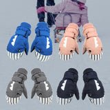 Maxbell Kids Winter Gloves Warm Thickened Gloves Snow Gloves for Skiing Snow Outdoor blue