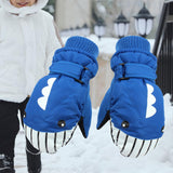 Maxbell Kids Winter Gloves Warm Thickened Gloves Snow Gloves for Skiing Snow Outdoor blue