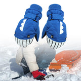 Maxbell Kids Winter Gloves Warm Thickened Gloves Snow Gloves for Skiing Snow Outdoor blue