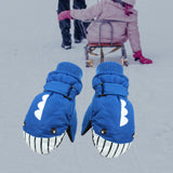 Maxbell Kids Winter Gloves Warm Thickened Gloves Snow Gloves for Skiing Snow Outdoor blue