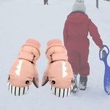 Maxbell Kids Winter Gloves Warm Thickened Gloves Snow Gloves for Skiing Snow Outdoor pink