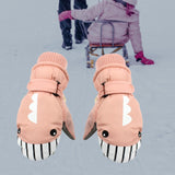 Maxbell Kids Winter Gloves Warm Thickened Gloves Snow Gloves for Skiing Snow Outdoor pink