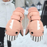 Maxbell Kids Winter Gloves Warm Thickened Gloves Snow Gloves for Skiing Snow Outdoor pink