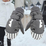 Maxbell Kids Winter Gloves Warm Thickened Gloves Snow Gloves for Skiing Snow Outdoor gray