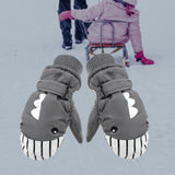 Maxbell Kids Winter Gloves Warm Thickened Gloves Snow Gloves for Skiing Snow Outdoor gray