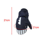 Maxbell Kids Winter Gloves Warm Thickened Gloves Snow Gloves for Skiing Snow Outdoor Navy blue