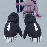 Maxbell Kids Winter Gloves Warm Thickened Gloves Snow Gloves for Skiing Snow Outdoor Navy blue