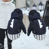 Maxbell Kids Winter Gloves Warm Thickened Gloves Snow Gloves for Skiing Snow Outdoor Navy blue