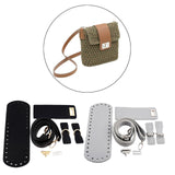 Maxbell 2xCrochet Bag Bottom Base Crochet Bag Making Set for Crossbody Bag Purse Parts Black