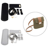 Maxbell 2xCrochet Bag Bottom Base Crochet Bag Making Set for Crossbody Bag Purse Parts Black