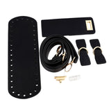 Maxbell 2xCrochet Bag Bottom Base Crochet Bag Making Set for Crossbody Bag Purse Parts Black