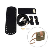 Maxbell 2xCrochet Bag Bottom Base Crochet Bag Making Set for Crossbody Bag Purse Parts Black