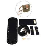 Maxbell 2xCrochet Bag Bottom Base Crochet Bag Making Set for Crossbody Bag Purse Parts Black