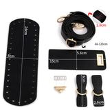 Maxbell 2xCrochet Bag Bottom Base Crochet Bag Making Set for Crossbody Bag Purse Parts Black
