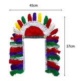 Maxbell 3xFeather Headdress Hair Band Headwear for Stage Performance Halloween Cosplay Style A