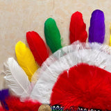 Maxbell 3xFeather Headdress Hair Band Headwear for Stage Performance Halloween Cosplay Style A