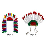 Maxbell 4xFeather Headdress Hair Band Headwear for Stage Performance Halloween Cosplay Style A