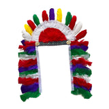Maxbell 4xFeather Headdress Hair Band Headwear for Stage Performance Halloween Cosplay Style A