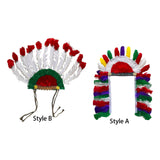 Maxbell 5xFeather Headdress Hair Band Headwear for Stage Performance Halloween Cosplay Style A