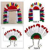 Maxbell 4xFeather Headdress Hair Band Headwear for Stage Performance Halloween Cosplay Style A