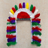 Maxbell 2xFeather Headdress Hair Band Headwear for Stage Performance Halloween Cosplay Style A