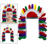 Maxbell 3xFeather Headdress Hair Band Headwear for Stage Performance Halloween Cosplay Style A