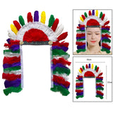 Maxbell 5xFeather Headdress Hair Band Headwear for Stage Performance Halloween Cosplay Style A