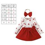 Maxbell Newborn Baby Christmas Dress Bow Dress Outfits for New Year Festival Holiday 3Y