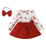 Maxbell Newborn Baby Christmas Dress Bow Dress Outfits for New Year Festival Holiday 3Y