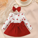 Maxbell Newborn Baby Christmas Dress Bow Dress Outfits for New Year Festival Holiday 3Y