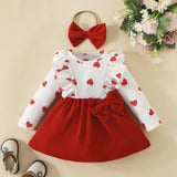 Maxbell Newborn Baby Christmas Dress Bow Dress Outfits for New Year Festival Holiday 3Y