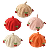 Maxbell Baby Beret Hat Casual Warm Beanie Cap for Winter Autumn Little Girls Outdoor Khaki
