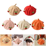 Maxbell Baby Beret Hat Casual Warm Beanie Cap for Winter Autumn Little Girls Outdoor Khaki
