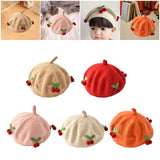 Maxbell Baby Beret Hat Casual Warm Beanie Cap for Winter Autumn Little Girls Outdoor Khaki