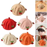 Maxbell Baby Beret Hat Casual Warm Beanie Cap for Winter Autumn Little Girls Outdoor Khaki