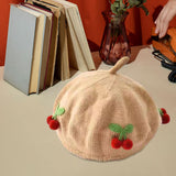 Maxbell Baby Beret Hat Casual Warm Beanie Cap for Winter Autumn Little Girls Outdoor Khaki