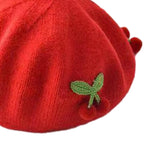 Maxbell Baby Beret Hat Casual Warm Beanie Cap for Winter Autumn Little Girls Outdoor Red