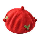 Maxbell Baby Beret Hat Casual Warm Beanie Cap for Winter Autumn Little Girls Outdoor Red