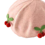 Maxbell Baby Beret Hat Casual Warm Beanie Cap for Winter Autumn Little Girls Outdoor Pink