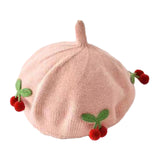 Maxbell Baby Beret Hat Casual Warm Beanie Cap for Winter Autumn Little Girls Outdoor Pink