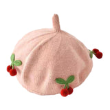 Maxbell Baby Beret Hat Casual Warm Beanie Cap for Winter Autumn Little Girls Outdoor Pink