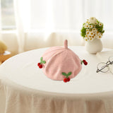 Maxbell Baby Beret Hat Casual Warm Beanie Cap for Winter Autumn Little Girls Outdoor Pink