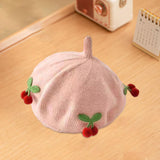 Maxbell Baby Beret Hat Casual Warm Beanie Cap for Winter Autumn Little Girls Outdoor Pink